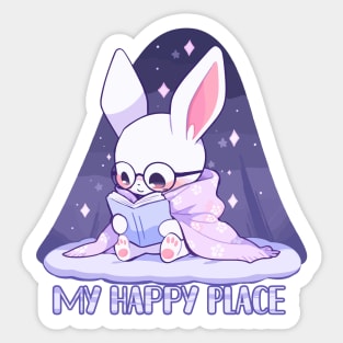 Bunny My Happy Place Sticker